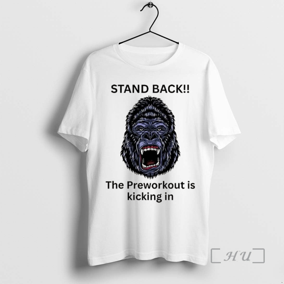 Officials Stand Back The Preworkout Is Kicking In Gorilla Face T-Shirts, Hoodie, Sweatshirt | AU18TeeNovaLab.com