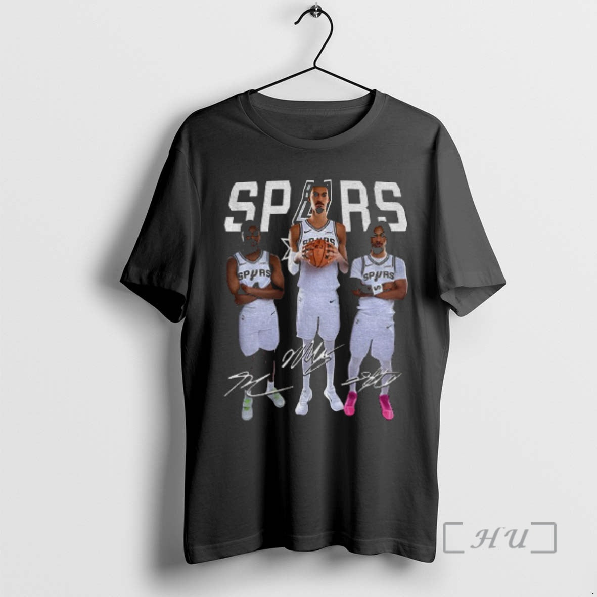 Officials Stephon Castle Victor Wembanyama And Deaaron Fox Big 3 San Antonio Spurs Signatures Premium T-Shirts, Hoodie,...