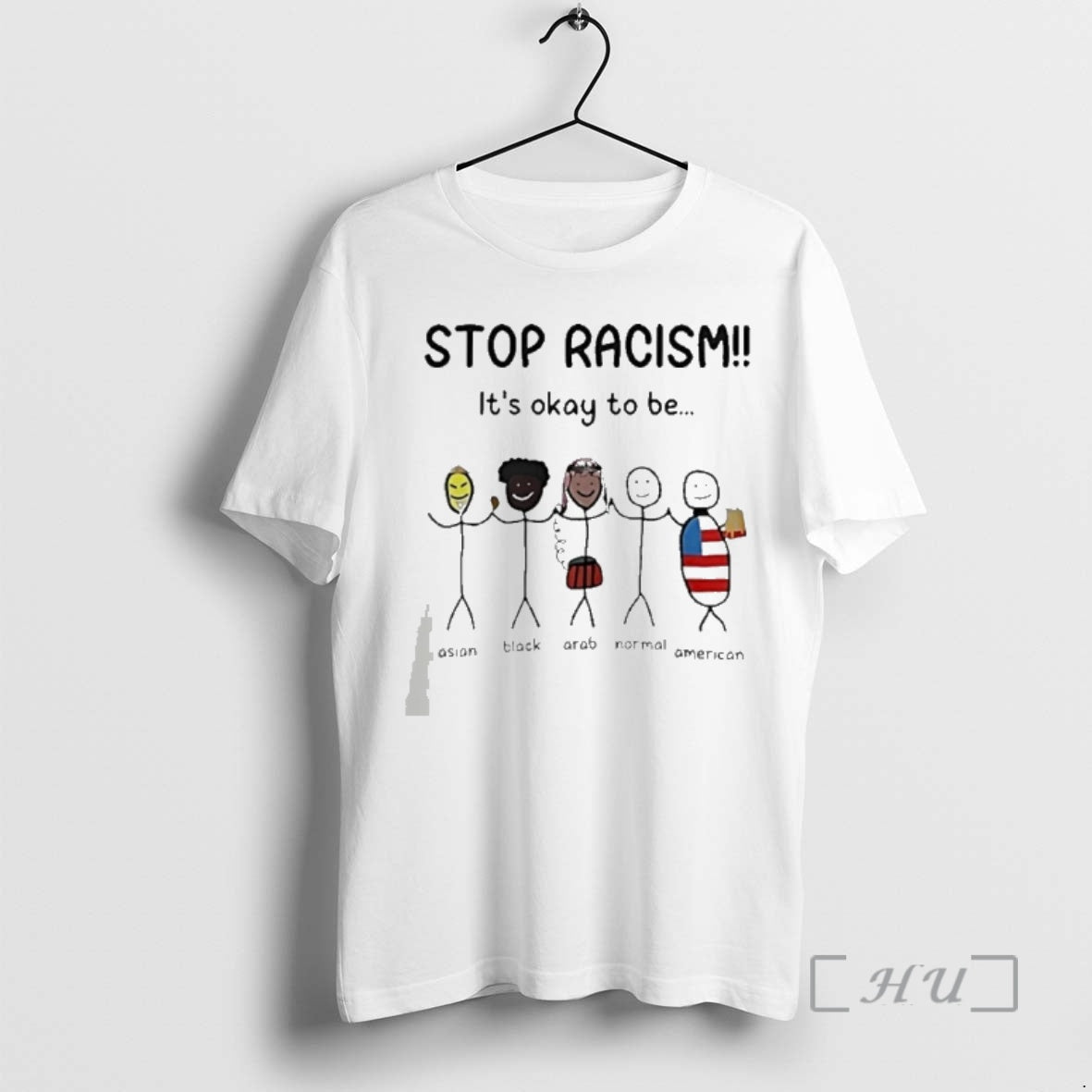 Stop Racism Its Okay To Be Asian Black Arab Normal American Meme