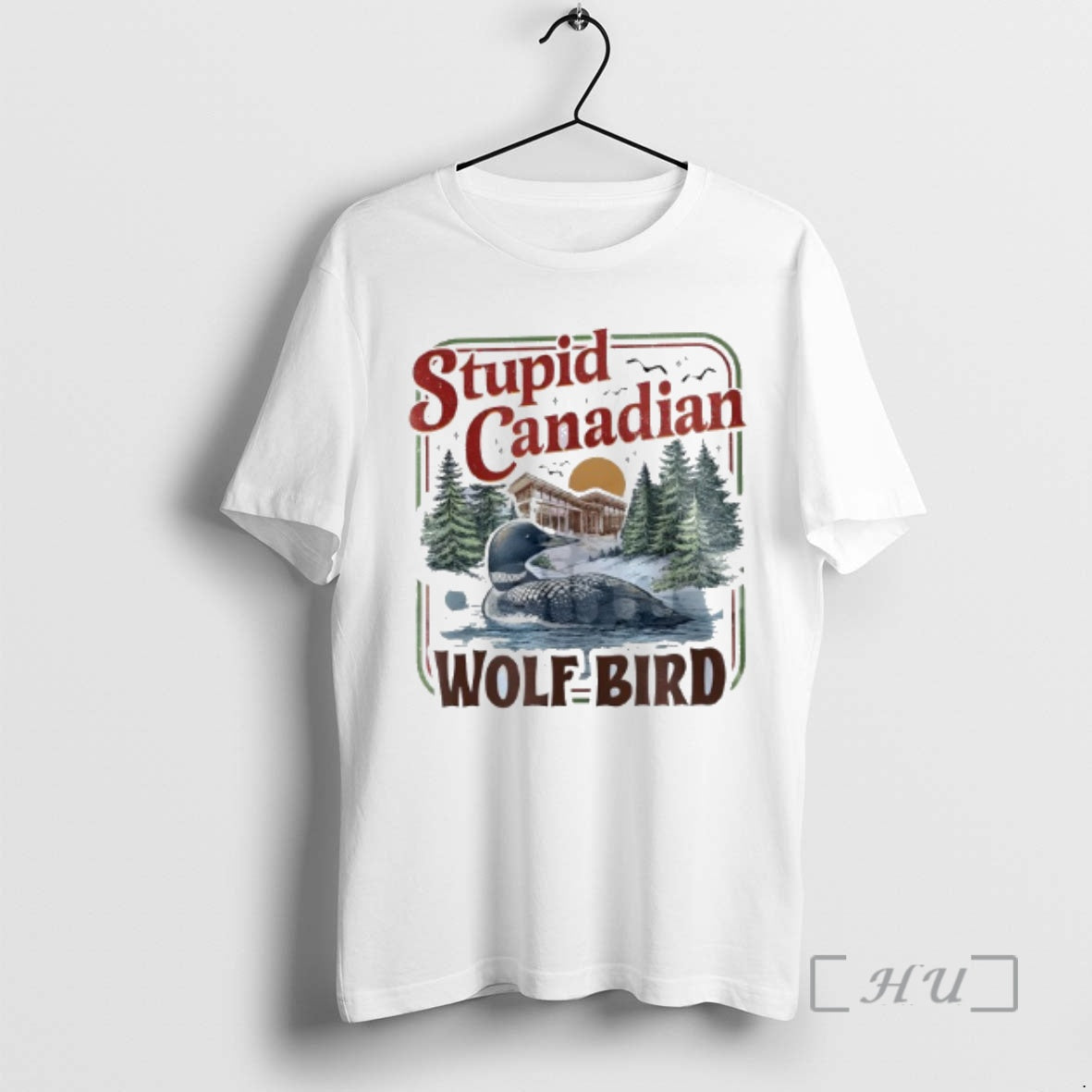 Officials Stupid Canadian Wolf Bird Vintage T-Shirts, Hoodie, Sweatshirt | AU18TeeNovaLab.com