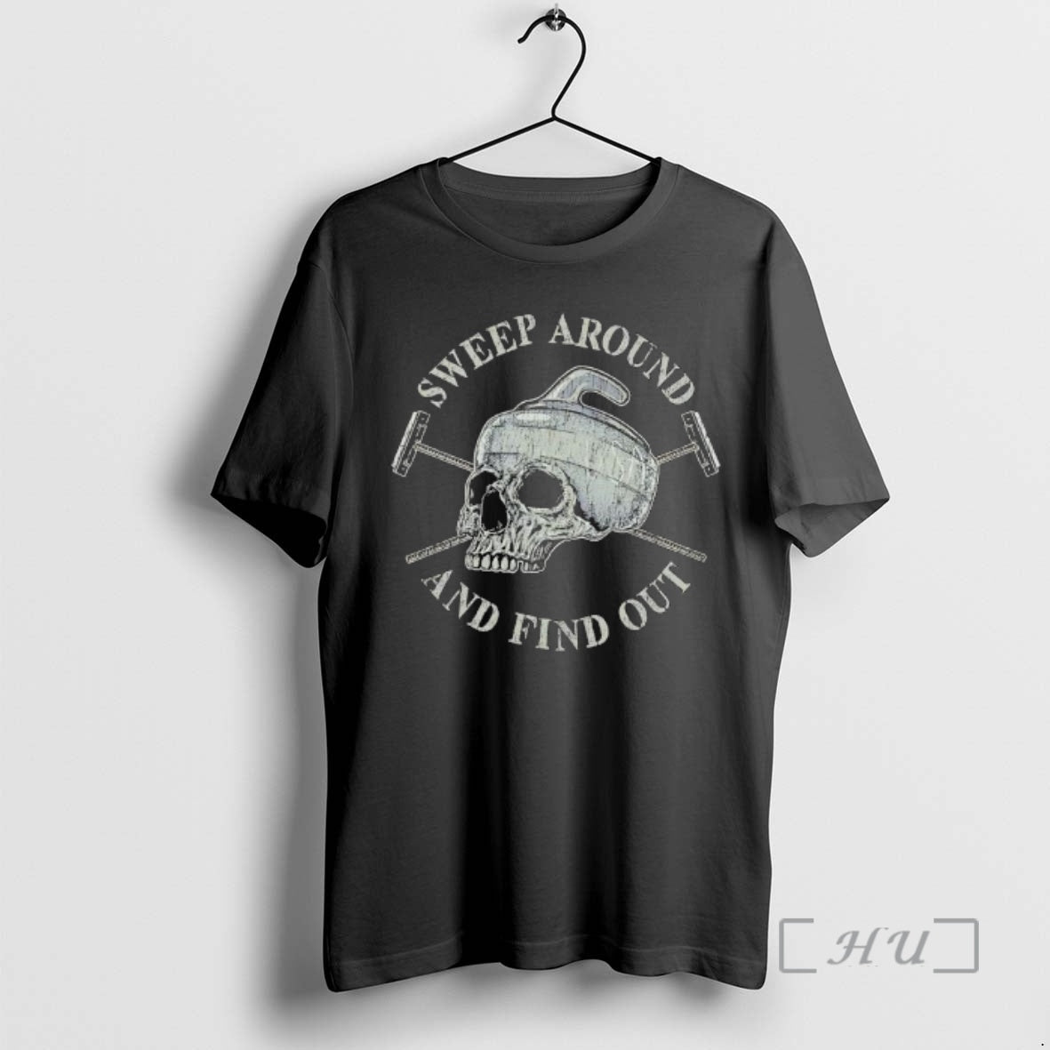 Officials Sweep Around And Find Out Skull Hockey Graphic T-Shirts, Hoodie, Sweatshirt | AU18TeeNovaLab.com
