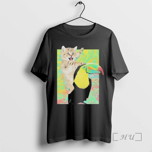 Officials Tabby Cat Riding Toucans Animal Funny T-Shirts, Hoodie, Sweatshirt | AU18TeeNovaLab.com