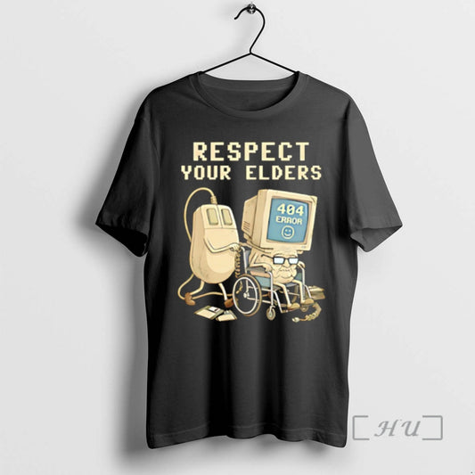 Officials Tech 404 Error Hilarious Respect Your Elders T-Shirts, Hoodie, Sweatshirt | AU18TeeNovaLab.com