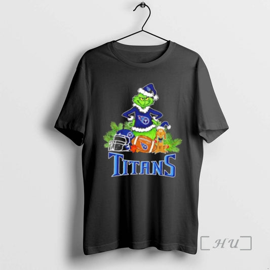 Officials Tennessee Titans Football X Grinch And Max Dog Merry Christmas Premium T Shirts Sweater Hoodie, Sweatshirt