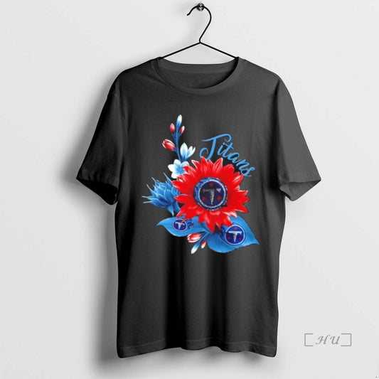 Officials Tennessee Titans Football X Sunflower Floral T-Shirts, Hoodie, Sweatshirt | AU18TeeNovaLab.com