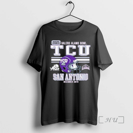 Officials Texas Christian University Horned Frogs Football 2025 Alamo Bowl Bound Premium T Shirts Sweater Hoodie, Sweatshirt