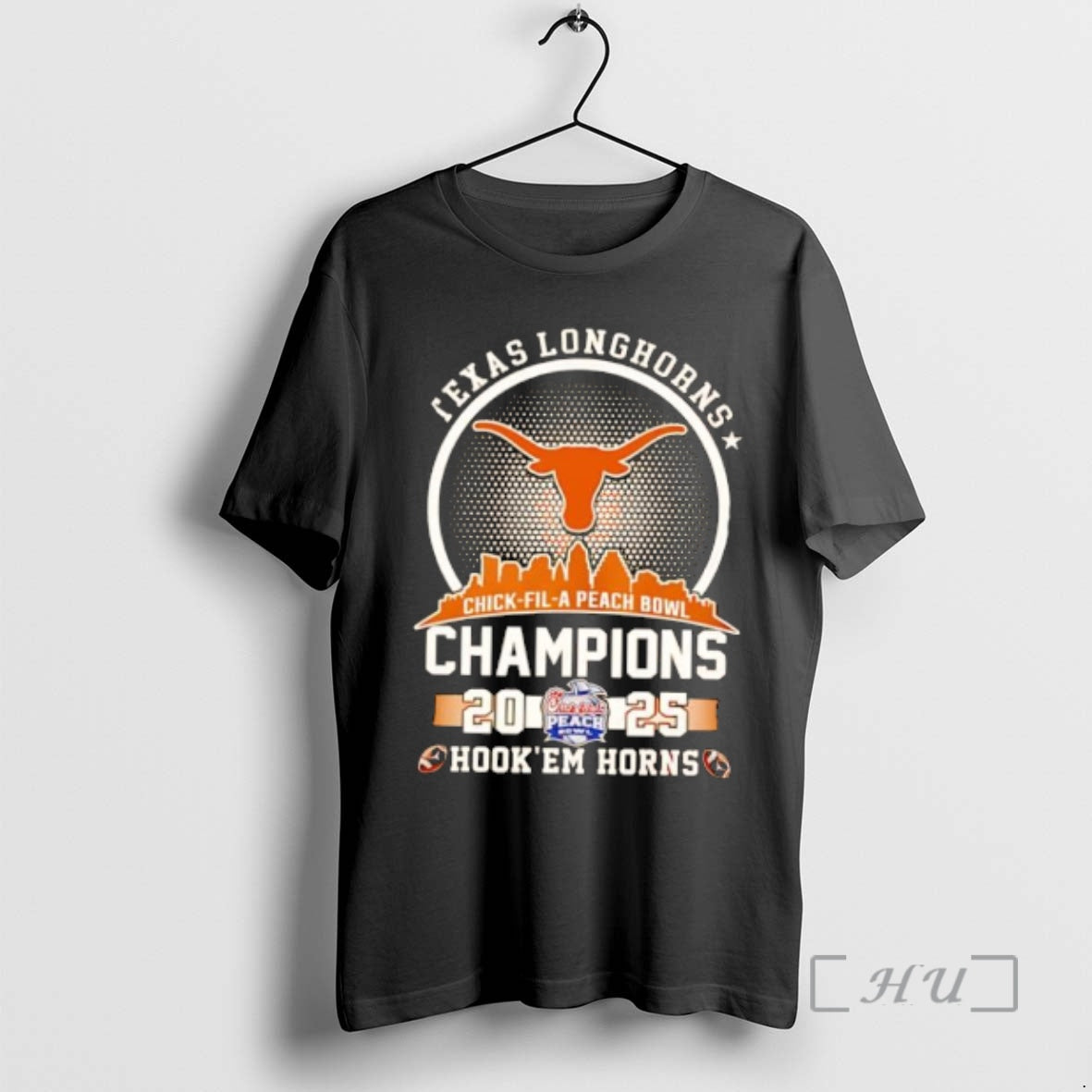 Officials Texas Longhorns Hook Em Chick Fil A Peach Bowl Champions 2025 Premium T Shirts Hoodie, Sweatshirt
