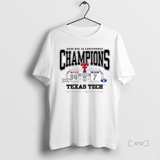 Officials Texas Tech Big 12 Champs 37 7 Byu Score T-Shirts, Hoodie, Sweatshirt | AU18TeeNovaLab.com