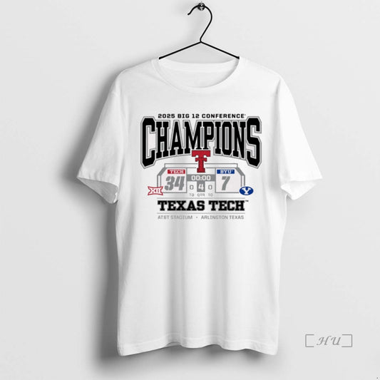 Officials Texas Tech Red Raiders Vs Byu Cougars 2025 Big 12 Football Conference Champions Score T-Shirts, Hoodie, Sweatshirt