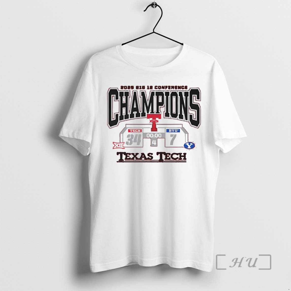 Officials Texas Tech Red Raiders Vs Byu Cougars Big 12 Conference Champions Score 2025 Christmas T-Shirts, Hoodie, Sweatshirt