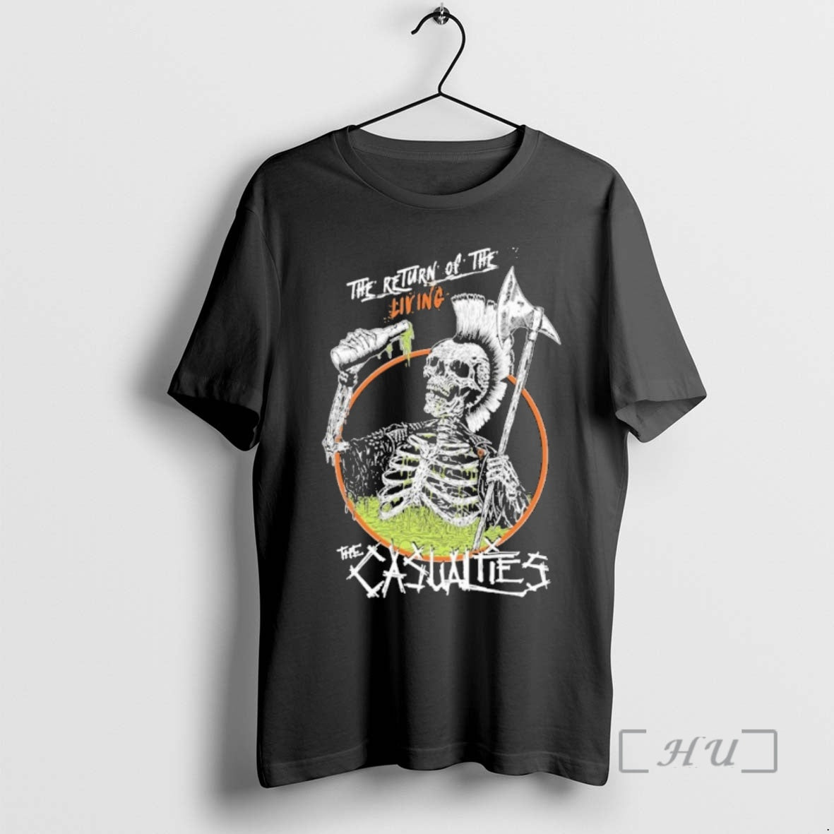 Officials The Casualties Return Of The Living Casualties Skeleton Axe T-Shirts, Hoodie, Sweatshirt | AU18TeeNovaLab.com