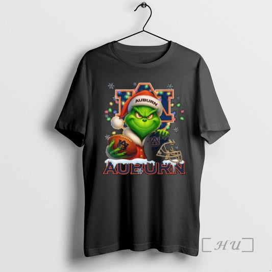 Officials The Grinch X Ball And Helmet Auburn Tigers Merry Christmas 2025 Circle Black Premium T-Shirts, Hoodie, Sweatshirt