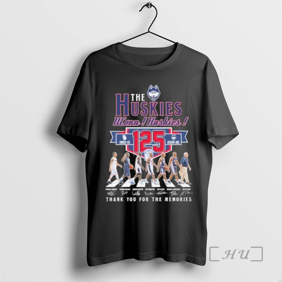 Officials The Uconn Huskies Basketball Abbey Road 125 Season 1901 2026 Premium T Shirts Sweater Hoodie, Sweatshirt