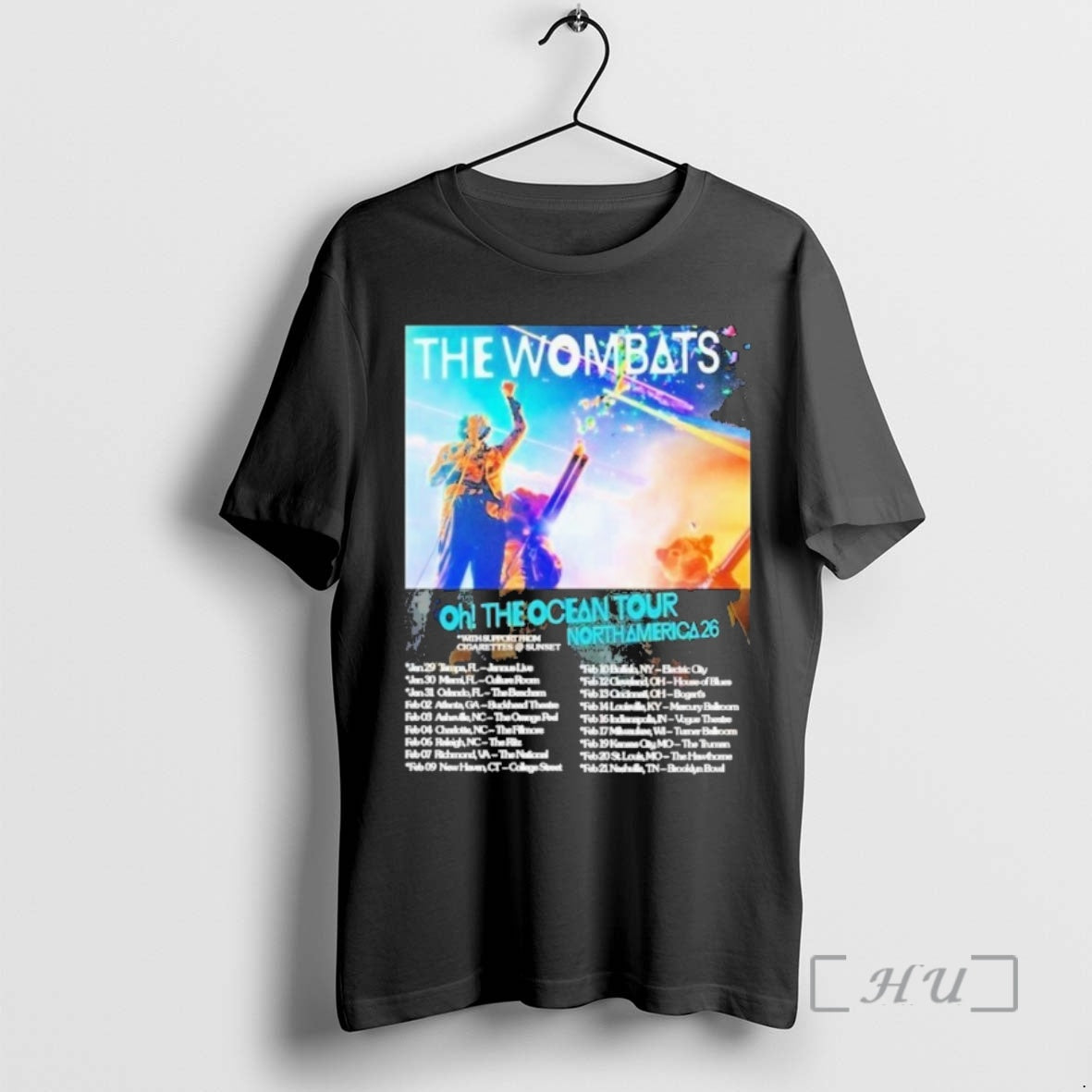 Officials The Wombats Oh The Ocean North America Tour 2026 Dates Premium T Shirts Sweater Hoodie, Sweatshirt
