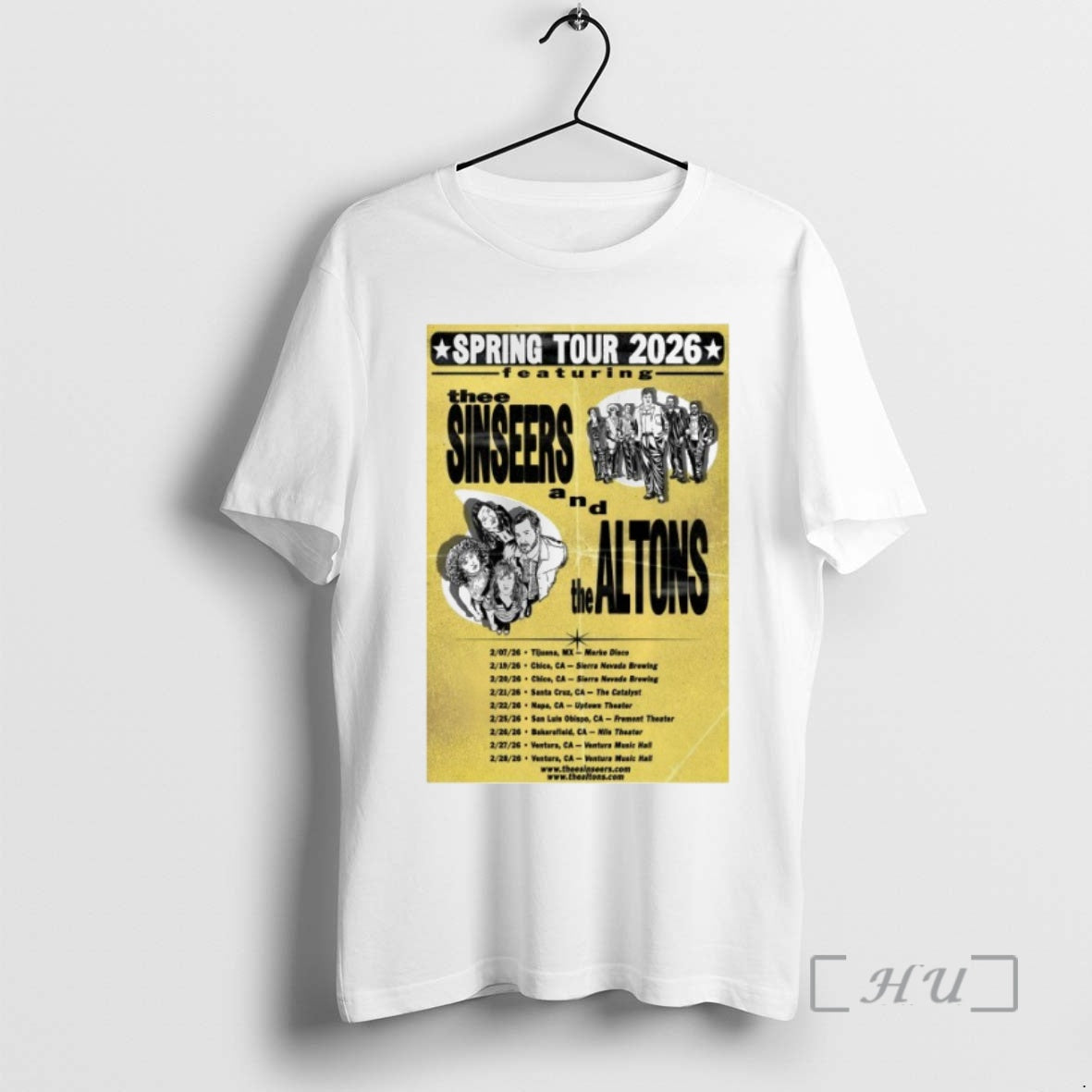 Officials Thee Sinseers And The Altons Spring 2026 Tour Dates T-Shirts, Hoodie, Sweatshirt | AU18TeeNovaLab.com