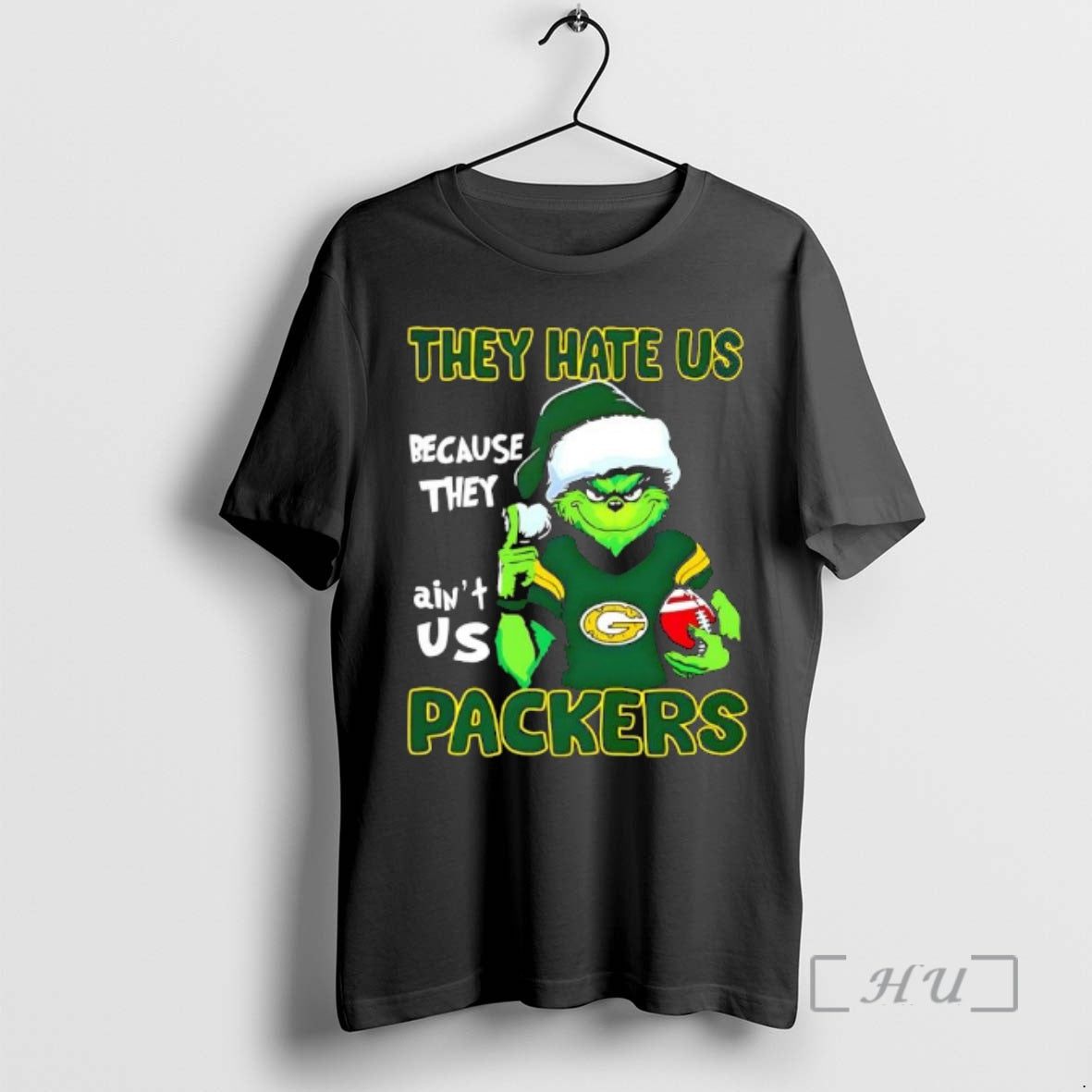 Officials They Hate Us Because They Aint Us Grinch Packers T-Shirts, Hoodie, Sweatshirt | AU18TeeNovaLab.com