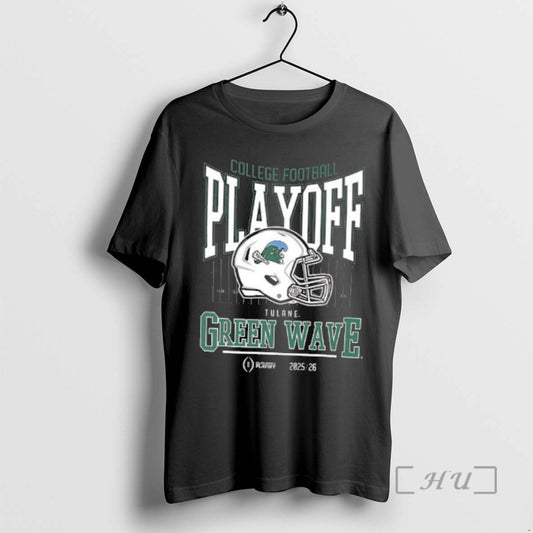 Officials Tulane Green Wave College Football Playoff 2025 26 Helmet 2 Sided Premium T Shirts Hoodie, Sweatshirt