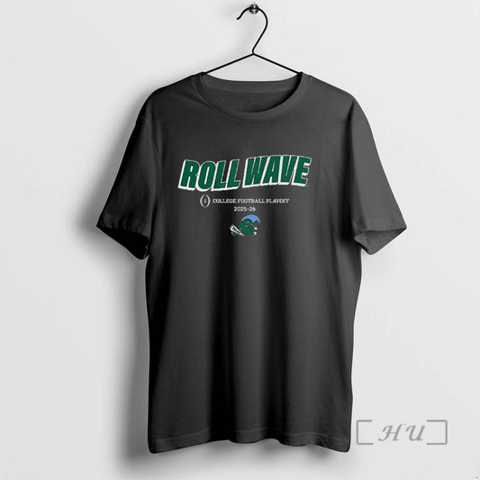 Officials Tulane Green Wave Roll Wave 2025 Cfp Team Slogan T-Shirts, Hoodie, Sweatshirt | AU18TeeNovaLab.com