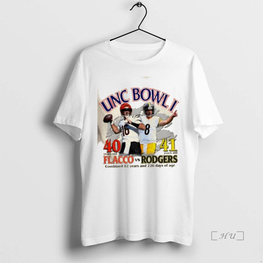 Officials Unc Bowl I 40 Years Old Flacco Vs 41 Years Old Rodgers Combined 82