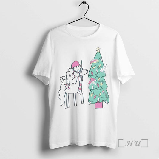 Officials Unicorn Decorating Christmas Tree Holiday Magic White