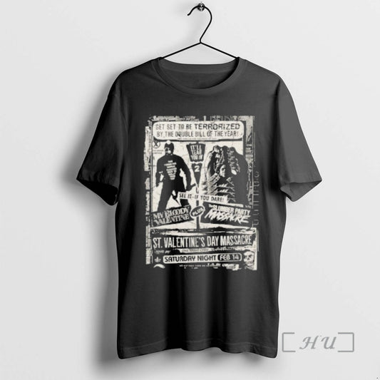 Officials Valentines Day Massacre Double Feature Newspaper Ad T-Shirts, Hoodie, Sweatshirt | AU18TeeNovaLab.com