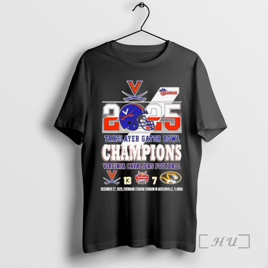 Officials Virginia Cavaliers 2025 Taxslayer Gator Bowl Champions Helmet Score
