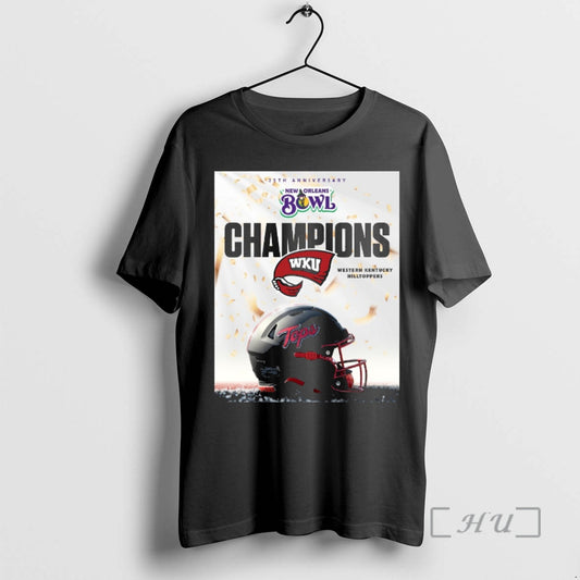 Officials Wku Western Kentucky Hilltoppers 25th Anniversary New Orleans Bowl Champions Premium T Shirts Sweater Hoodie,...