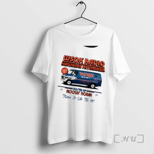 Officials Wsqk Radio Hawkins Hitmaker Hosted By Rockin Robin Turn It Up To 1987 Vintage T-Shirts, Hoodie, Sweatshirt