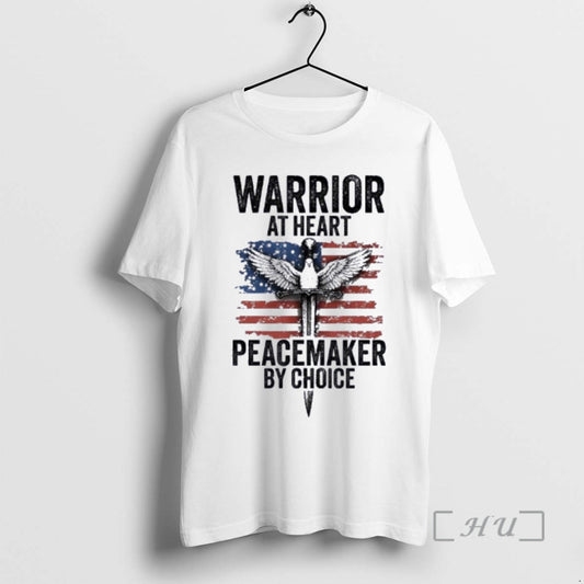 Officials Warrior At Heart Peacemaker By Choice T-Shirts, Hoodie, Sweatshirt | AU18TeeNovaLab.com