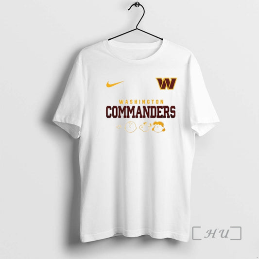 Officials Washington Commanders X Peanuts Abbey Road Cartoon Double Sided Graphic Premium T Shirts Sweater Hoodie, Sweatshirt