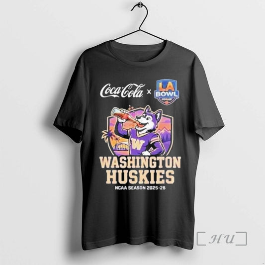 Officials Washington Huskies 2025 26 La Bowl Hosted By Gronk On December 13 Mascot Premium T-Shirts, Hoodie, Sweatshirt
