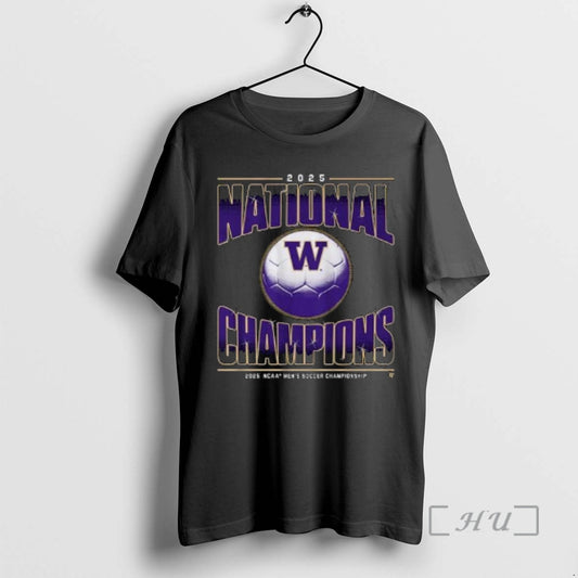 Officials Washington Mens Soccer 2025 National Champions Circle Black T-Shirts, Hoodie, Sweatshirt | AU18TeeNovaLab.com