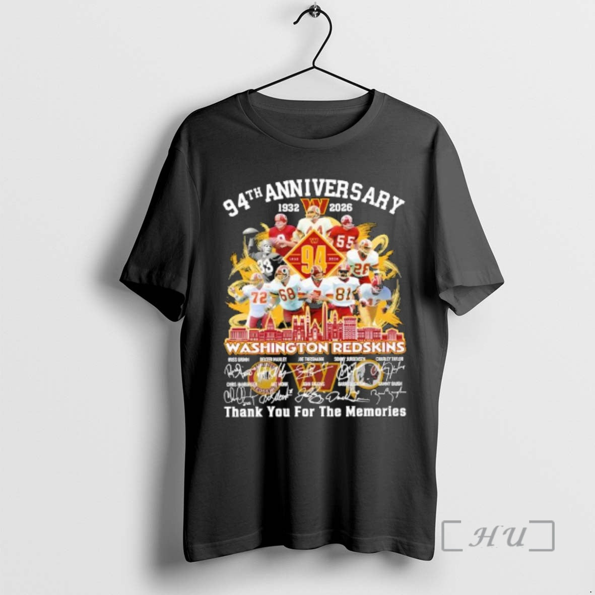 Officials Washington Redskins 1932 2026 88th Anniversary Signature Thank For The Memories Premium T Shirts Hoodie, Sweatshirt
