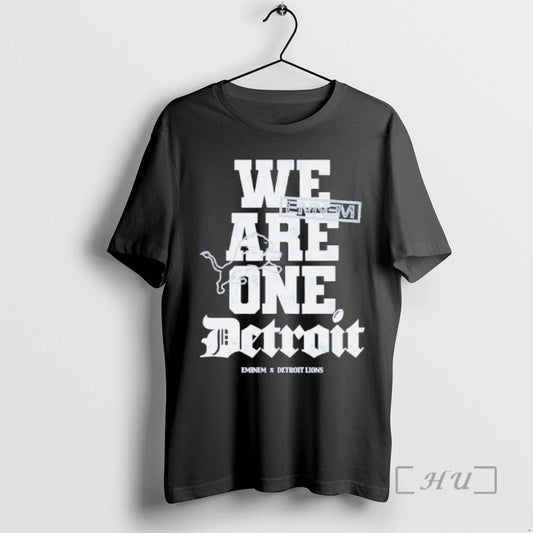 Officials We Are One Detroit Eminem X Detroit Lions T-Shirts, Hoodie, Sweatshirt | AU18TeeNovaLab.com