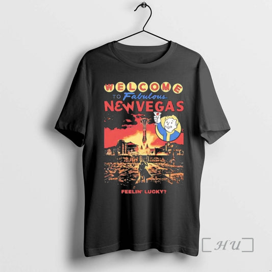 Officials Welcome To Fabulous New Vegas Feelin Lucky T-Shirts, Hoodie, Sweatshirt | AU18TeeNovaLab.com