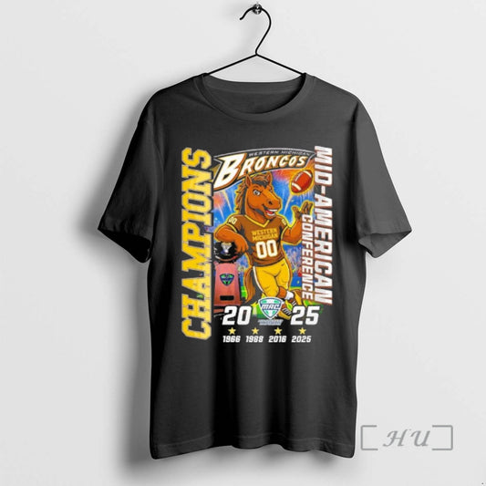 Officials Western Michigan Broncos Mascot 2025 Mac Football Champions T-Shirts, Hoodie, Sweatshirt | AU18TeeNovaLab.com