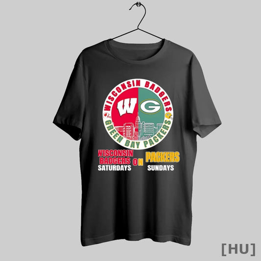 Officials Wisconsin Badgers On Saturdays And Green Bay Packers On Sundays Circle Logo