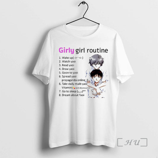 Officials Yaoi Girly Girl Routine Anime T-Shirts, Hoodie, Sweatshirt | AU18TeeNovaLab.com