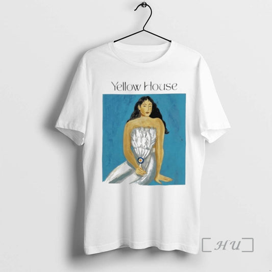 Yellow House Tahitian Blue Woman