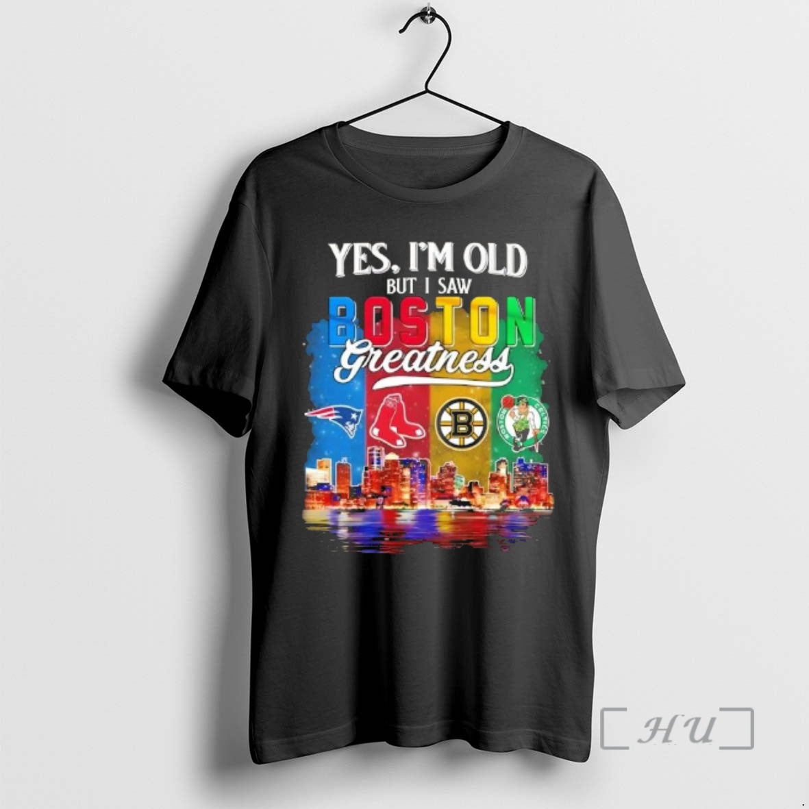 Officials Yes Im Old But I Saw Boston City Sports Greatness Skyline Premium T Shirts Hoodie, Sweatshirt | AU18TeeNovaLab.com
