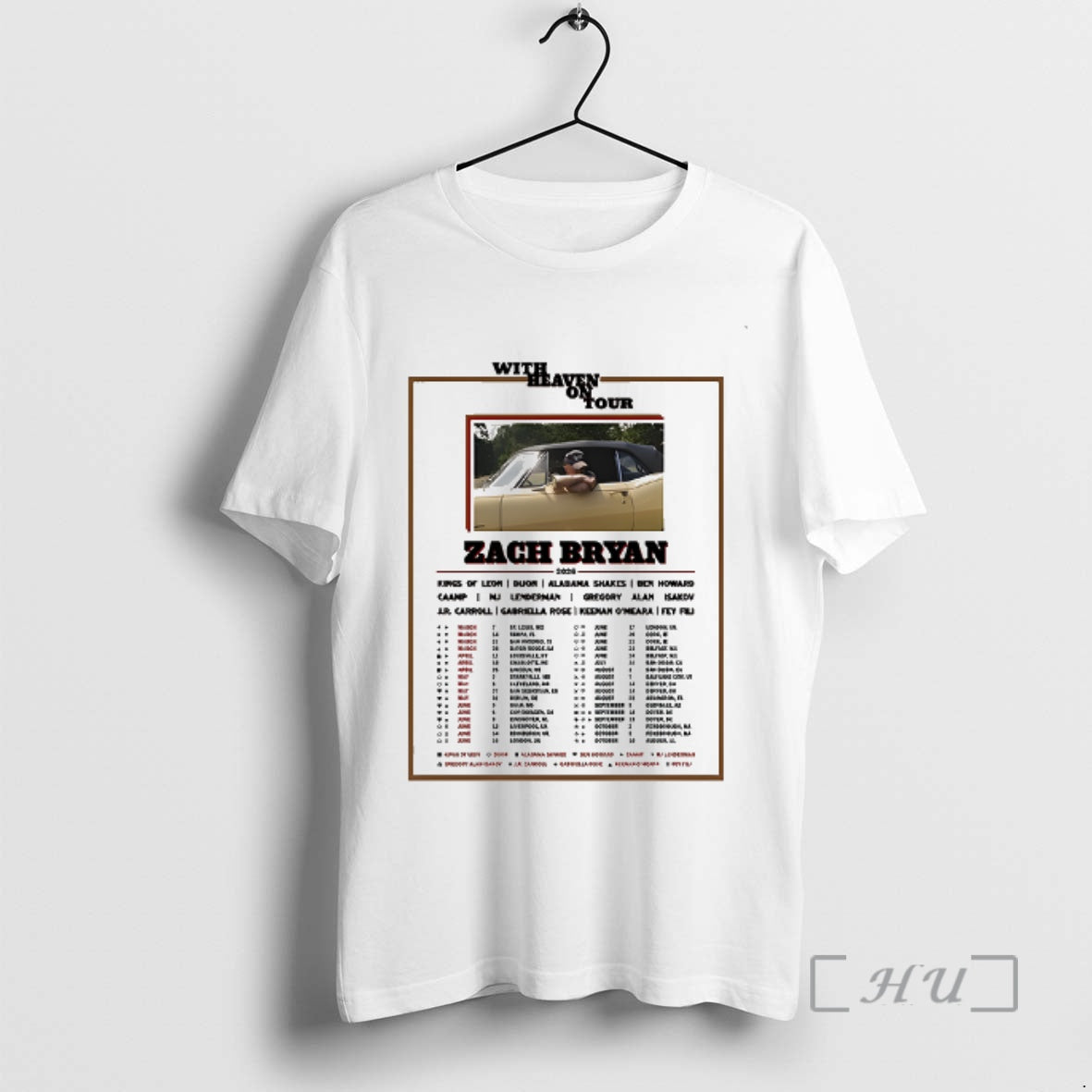 Officials Zach Bryan With Heaven On Tour 2026 T-Shirts, Hoodie, Sweatshirt | AU18TeeNovaLab.com