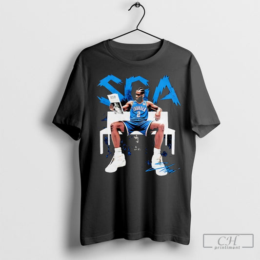 Offiical Nba Shai Gilgeous Alexander Okc Sit And Read The Newspaper Mvp Shirts