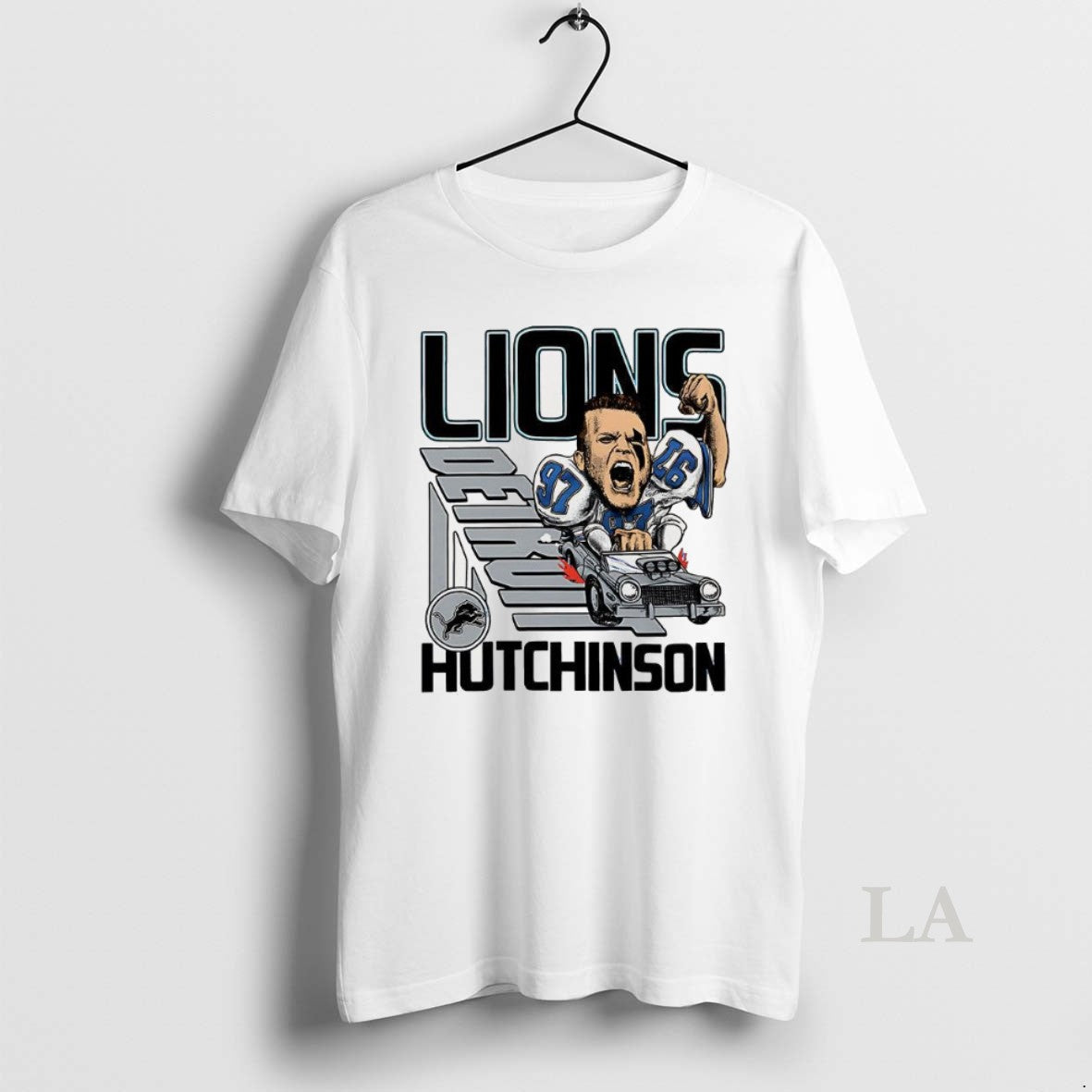 Original Aidan Hutchinson Detroit Lions Football Caricature Player Graphic