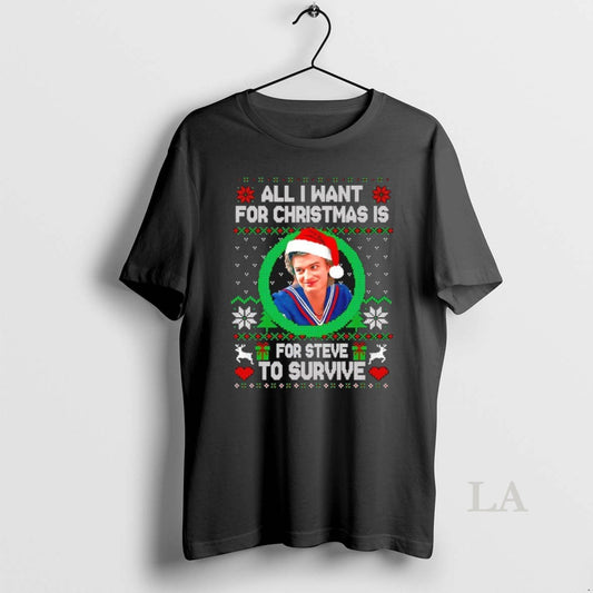 Original All I Want For Christmas Is Steve Harrington To Survive T-Shirts, Hoodie, Sweatshirt | AU18TeeNovaLab.com