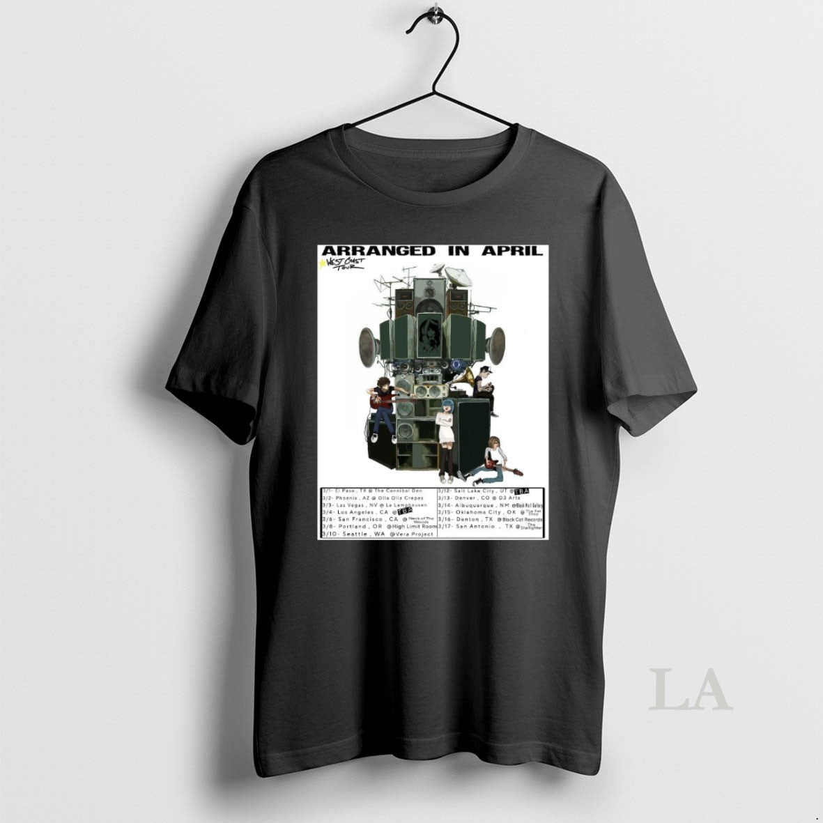 Original Arranged In April West Coast Tour 2026 March 01 17 T-Shirts, Hoodie, Sweatshirt | AU18TeeNovaLab.com