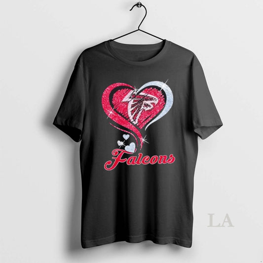 Original Atlanta Falcons Football In Glitter Heart Fans T-Shirts, Hoodie, Sweatshirt | AU18TeeNovaLab.com