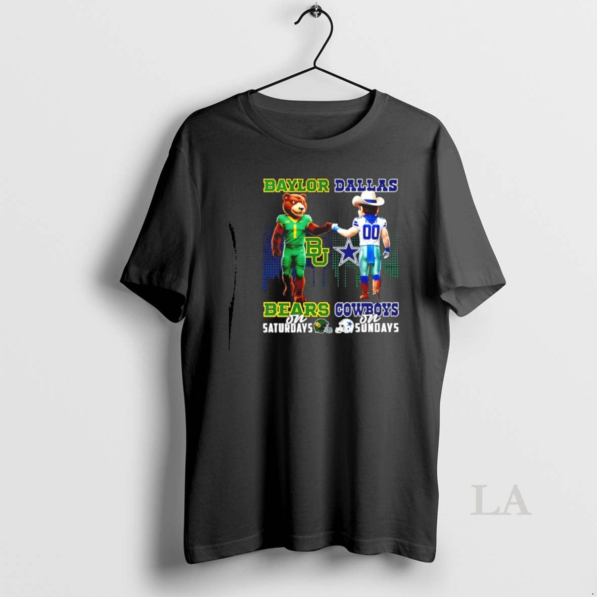 Original Baylor Bears On Saturdays Vs Dallas Cowboys On Sundays Mascot Skyline T-Shirts, Hoodie, Sweatshirt