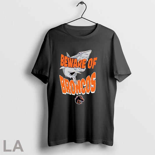Original Beware Of Broncos Angry Shark And Horse Head Logo