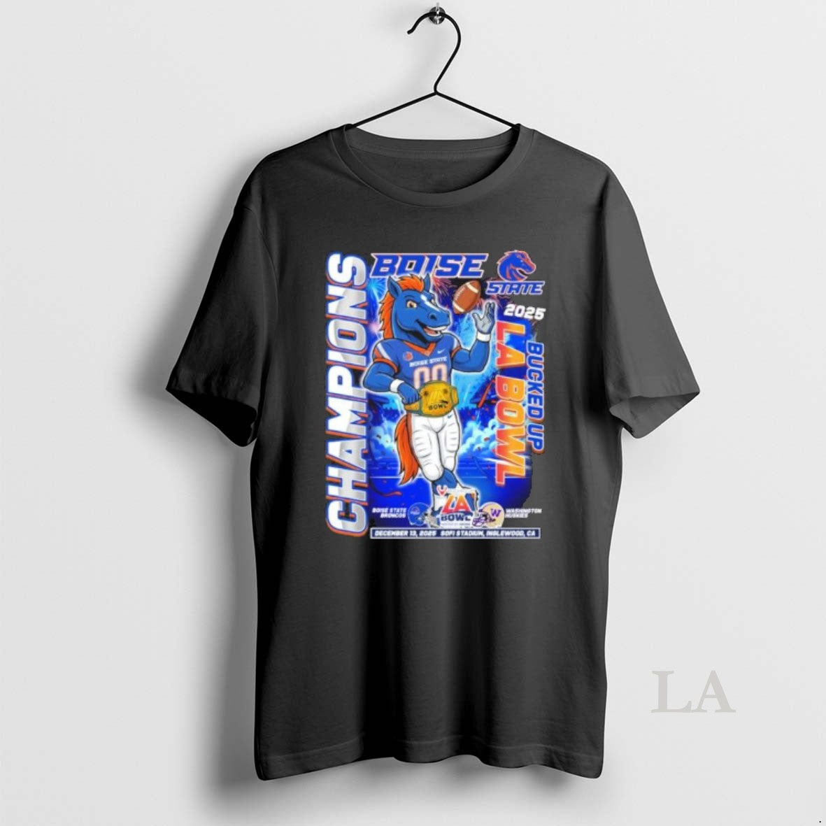 Original Boise State Broncos Mascot 2025 Bucked Up La Bowl Champions T-Shirts, Hoodie, Sweatshirt | AU18TeeNovaLab.com