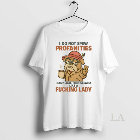 Original Bulldog I Do Not Spew Profanities I Enunciate Them Clearly Like A Fucking Lady